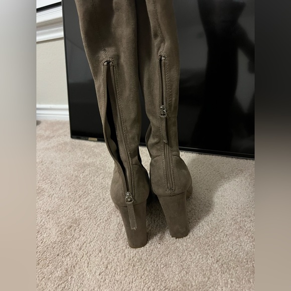 Steve Madden over the knee heel boots taupe - Picture 4 of 6